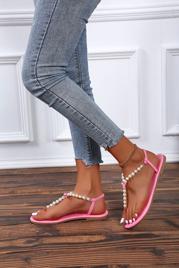 Casual Fashionable Pearl Beaded Sandals