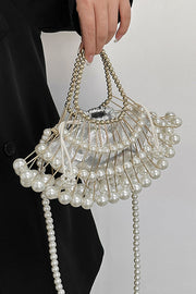 Stylish Handwoven Beaded Chain Bag