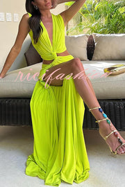 She’s A Winner Jersey Triple Loop Cutout Stretch Maxi Dress