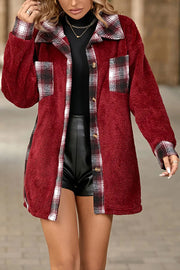 Stylish Single-breasted Lapel Mid-length Plush Coat