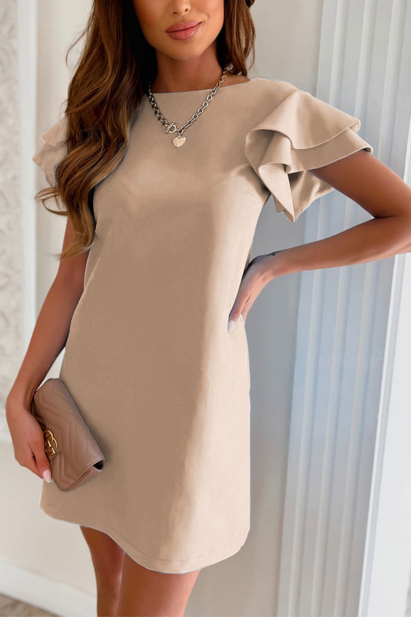 Dream All Day Ruffle Sleeve Dress