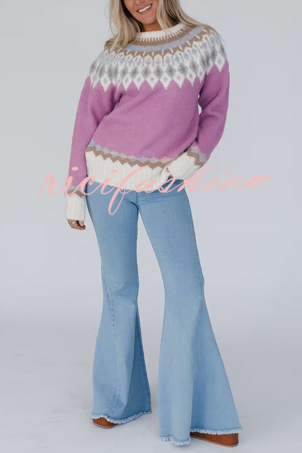 Christmas Thickened Round Neck Long Sleeve Knitted Sweater