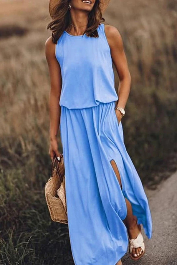 Giselle Loose Fit Slit Maxi Dress