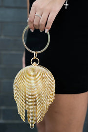 Fashionable Tassel Diamond Ball Evening Handbag