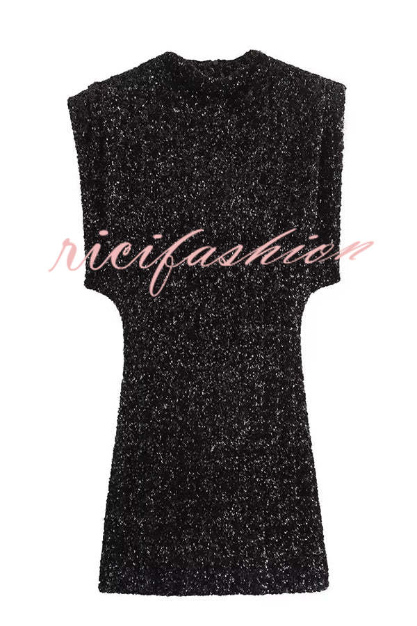 Adorable Sexy Vibes Sequin Wide Sleeve Mini Dress