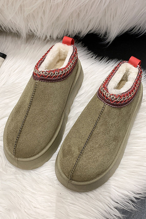 Warm Thick Sole Heelless Cotton Shoes