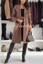 Fashionable Casual Lapel Long Sleeve Single Breasted Loose Coat