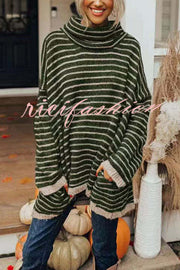 Perfect Timing Stripe Pocketed Tunic Sweater