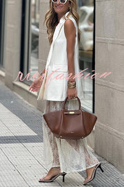 Elegant Casual Feeling Lapel Loose Suit Vest