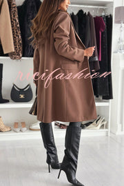 Fashionable Casual Lapel Long Sleeve Single Breasted Loose Coat