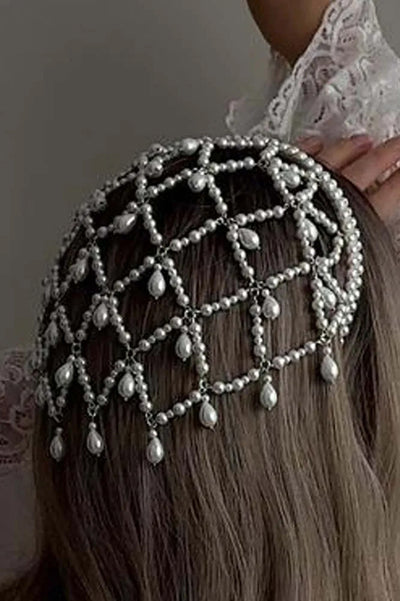 Vintage Bohemian Mesh Pearl Fashion Headband