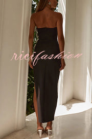 Fashionable Bow Sexy Backless Slim Fit Maxi Dress