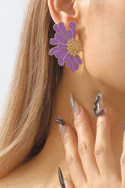 Retro Alloy Floral Pattern Earrings