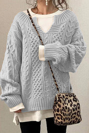 Linen Pattern Casual Knit Sweater