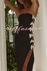 Fashionable Bow Sexy Backless Slim Fit Maxi Dress