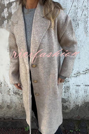 Solid Color Lapel Long Sleeve Loose Casual Jacket