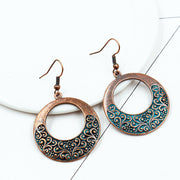 Stylish Retro Distressed Pendant Earrings