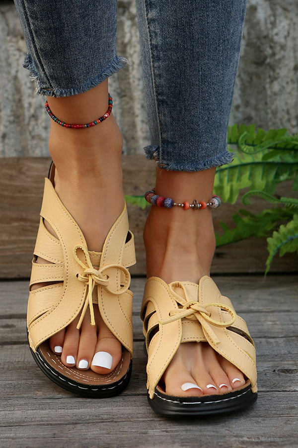 Roman Style Wedge Heel Comfortable Strappy Sandals