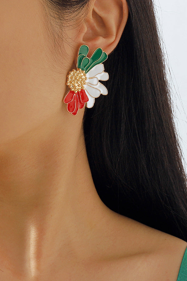 Retro Alloy Floral Pattern Earrings