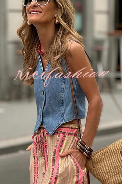 Emerson Button Down Denim Vest