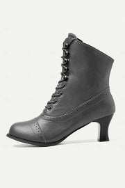 British Style Thick Heel Mid Calf Boots